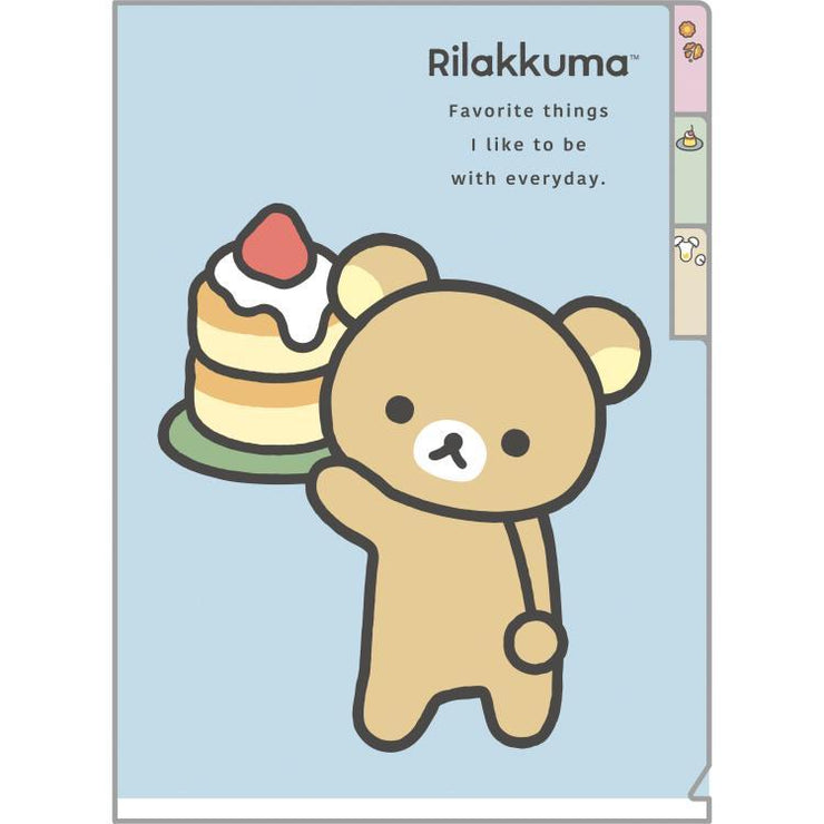 [Rilakkuma] - BASIC RILAKKUMA Favorite Things -  A5 Index Holder -A San-X Official Japan 2024