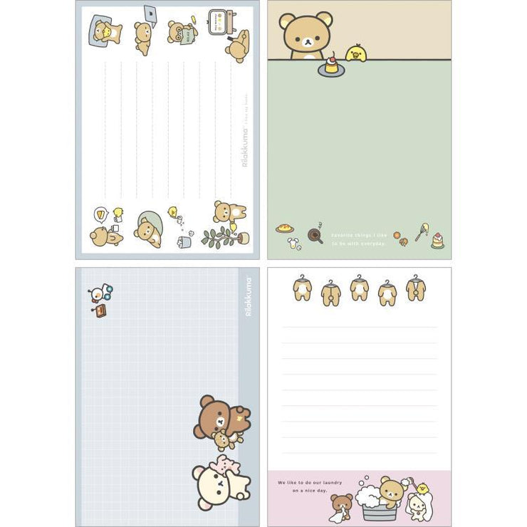 [Rilakkuma] - BASIC RILAKKUMA Favorite Things - Memo Pad -B  San-X Official Japan 2024