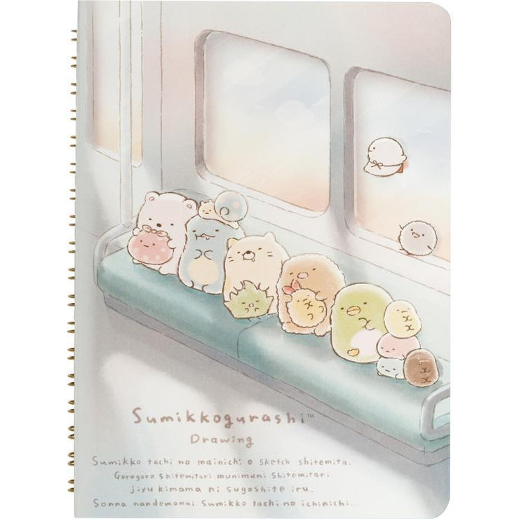 [Sumikko Gurashi] - Sumikko Drawing - B6 Grid Ring Notebook -A San-X Official Japan 2024