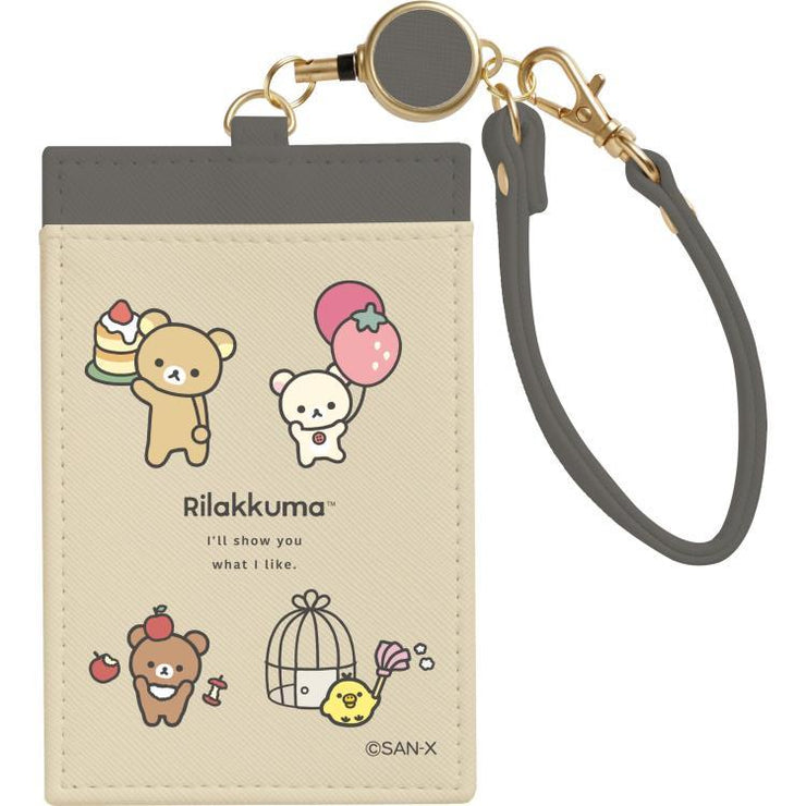 [Rilakkuma] - BASIC RILAKKUMA Favorite Things - Pass Case w/Reel San-X Official Japan 2024