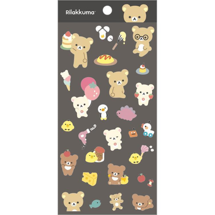 [Rilakkuma] - BASIC RILAKKUMA Favorite Things - Sticker Set -B San-X Official Japan 2024