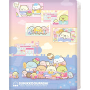 [Sumikko Gurashi] - Waku Waku Tapioca Convenience Store - Plastic Document Holder 6+1 Pocket -B San-X Official Japan 2024