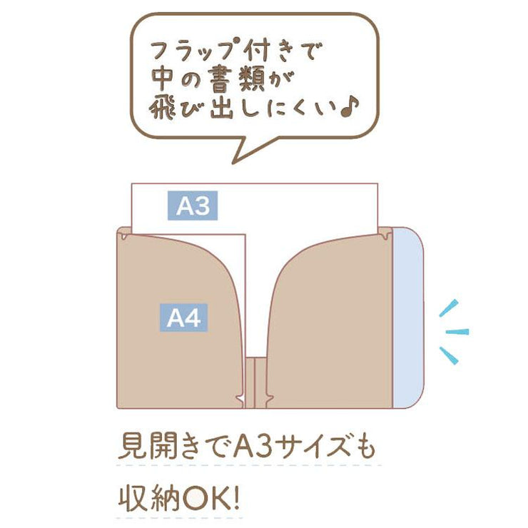 [Rilakkuma] - AoKogu no Otomari - Hard Flap Double Document Holder San-X Official Japan 2024