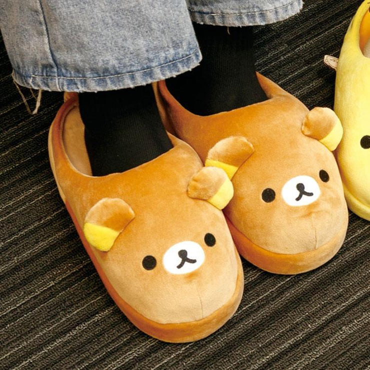 [Rilakkuma] - Tonikaku Dara Dara Series - Plush Relaxation Room Shoes - Rilakkuma San-X Official Japan 2024