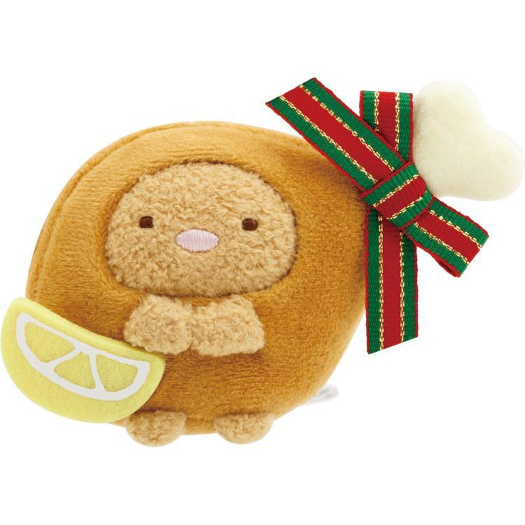 [Sumikko Gurashi] Ouchi no Sumikko Christmas - Nakayoshi Tenori Plush Set (Tonkatsu Teriyaki Chicken & Ebifurai no Shippo Fried Chicken) San-X Official Japan 2024