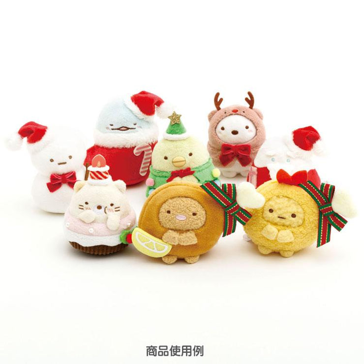 [Sumikko Gurashi] Ouchi no Sumikko Christmas - Nakayoshi Tenori Plush Set (Tonkatsu Teriyaki Chicken & Ebifurai no Shippo Fried Chicken) San-X Official Japan 2024