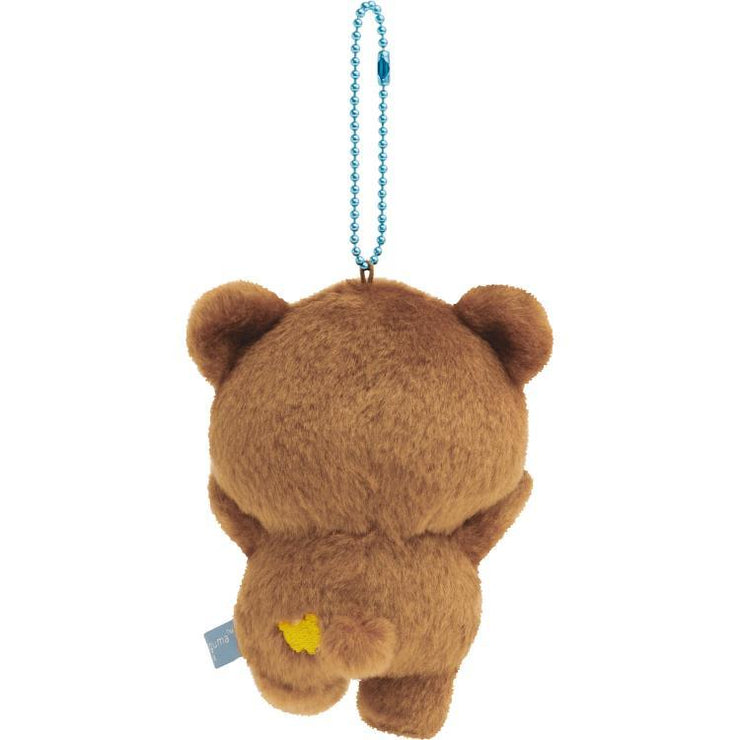 [Rilakkuma] - AoKogu no Otomari - Burasage Plush Mascot Strap - Chairoi Koguma San-X Official Japan 2024