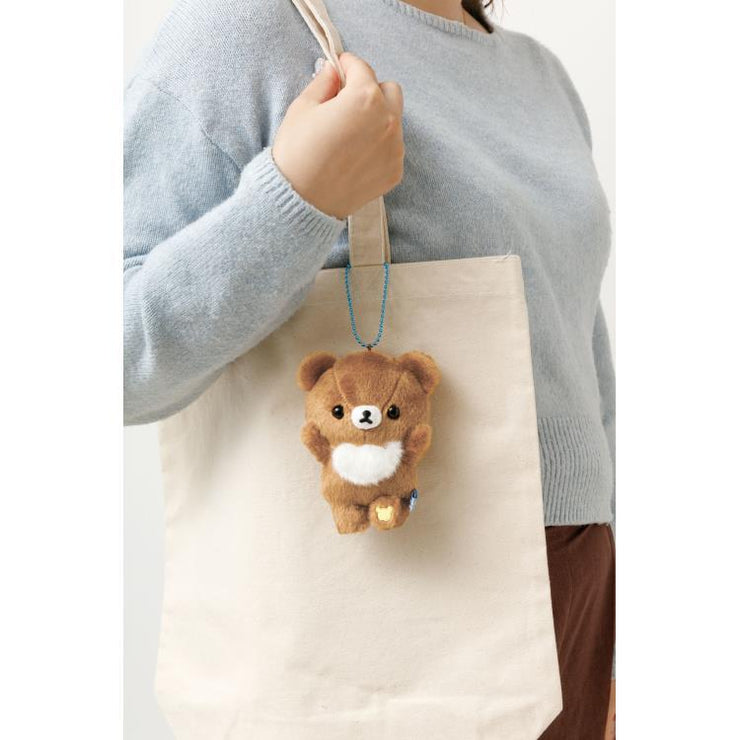 [Rilakkuma] - AoKogu no Otomari - Burasage Plush Mascot Strap - Chairoi Koguma San-X Official Japan 2024