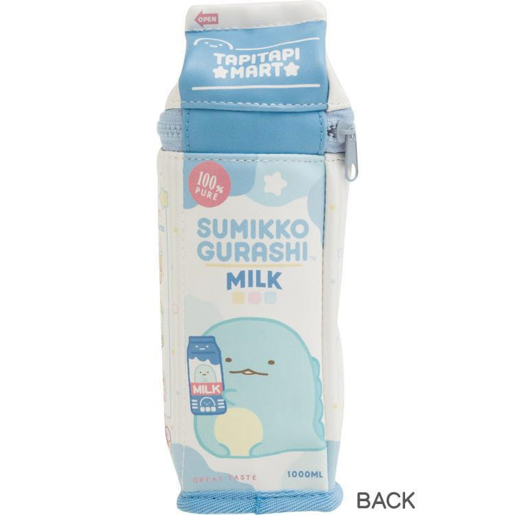 [Sumikko Gurashi] - Waku Waku Tapioca Convenience Store - Milk Carton-Shaped Pen Case San-X Official Japan 2024