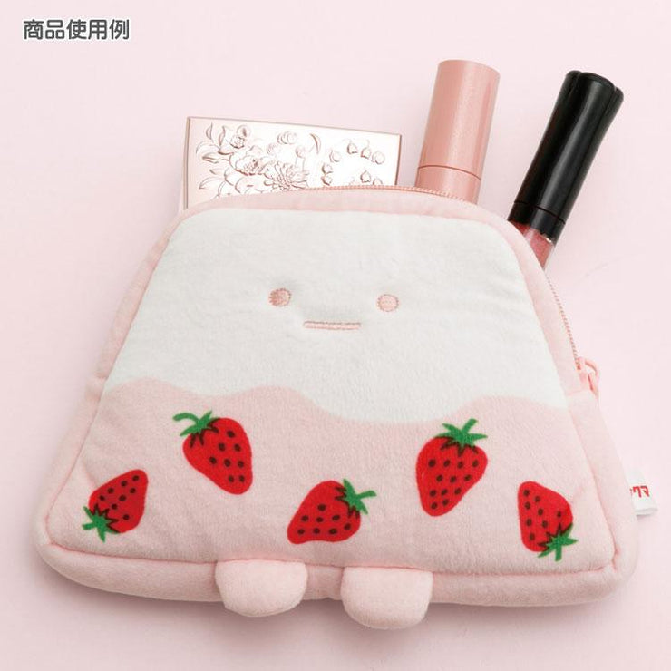 [Sumikko Gurashi] - Sumikko Gurashi × Sakuma Ichigo Milk Candy - Plush Pouch -Yama (Ichigo Milk) San-X Official Japan 2024