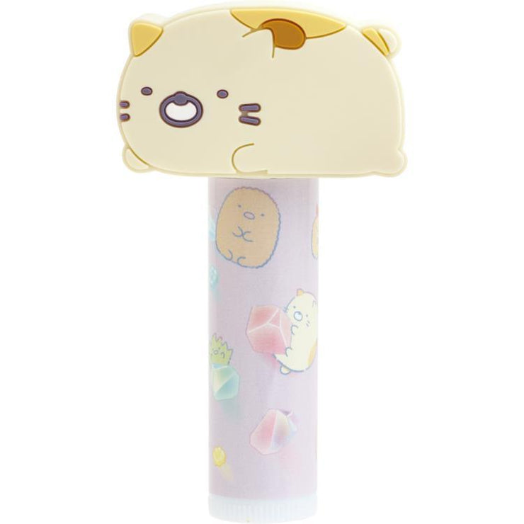 [Sumikko Gurashi] Lip Balm with Mascot - Neko (Peach Scent) San-X Official Japan