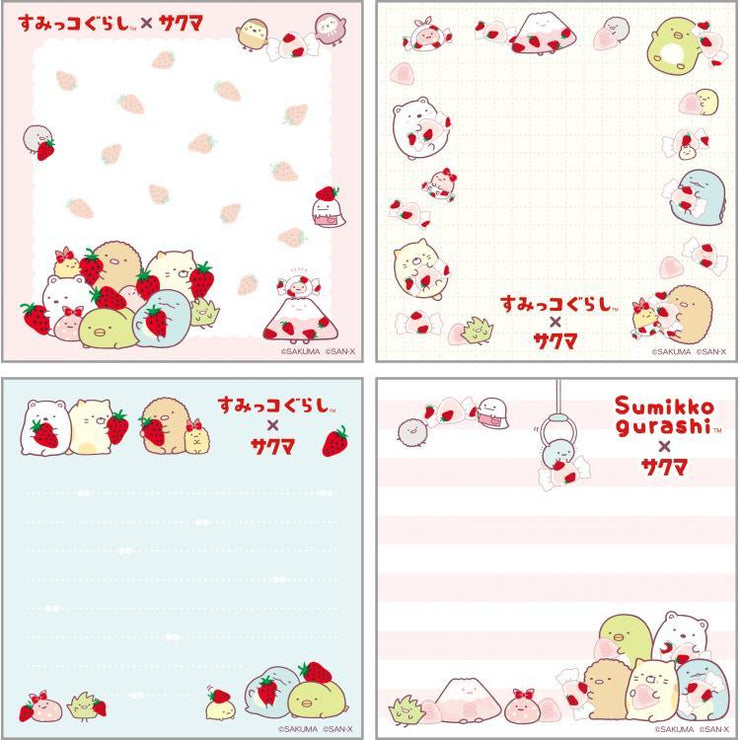 [Sumikko Gurashi] - Sumikko Gurashi × Sakuma Ichigo Milk Candy - Square Memo Pad -B San-X Official Japan 2024