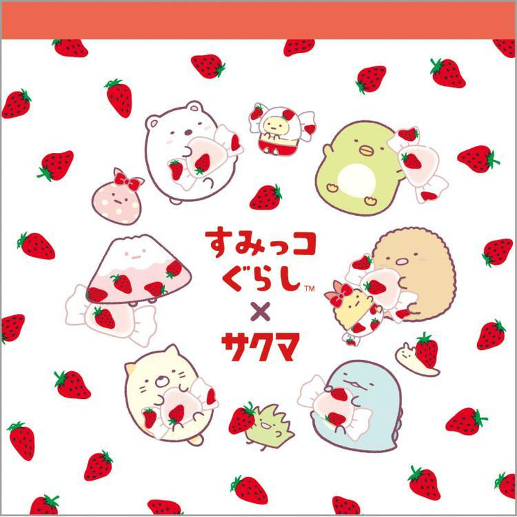 [Sumikko Gurashi] - Sumikko Gurashi × Sakuma Ichigo Milk Candy - Square Memo Pad -B San-X Official Japan 2024