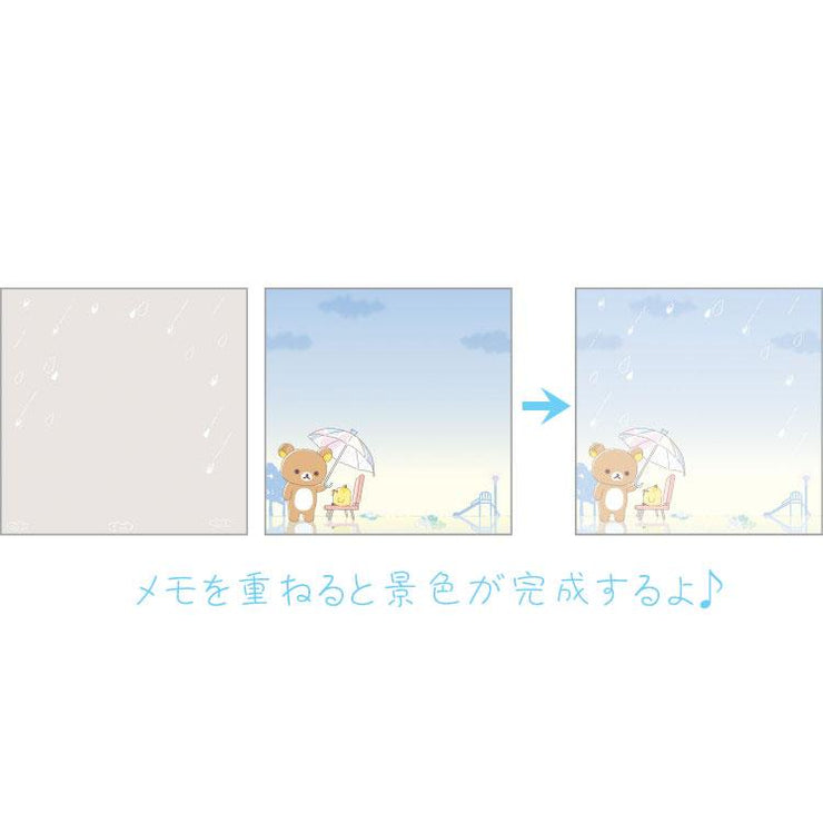 [Rilakkuma] -Ame Nochi Hare no Rilakkuma- Sticky Note -A 2025 San-X Official Japan