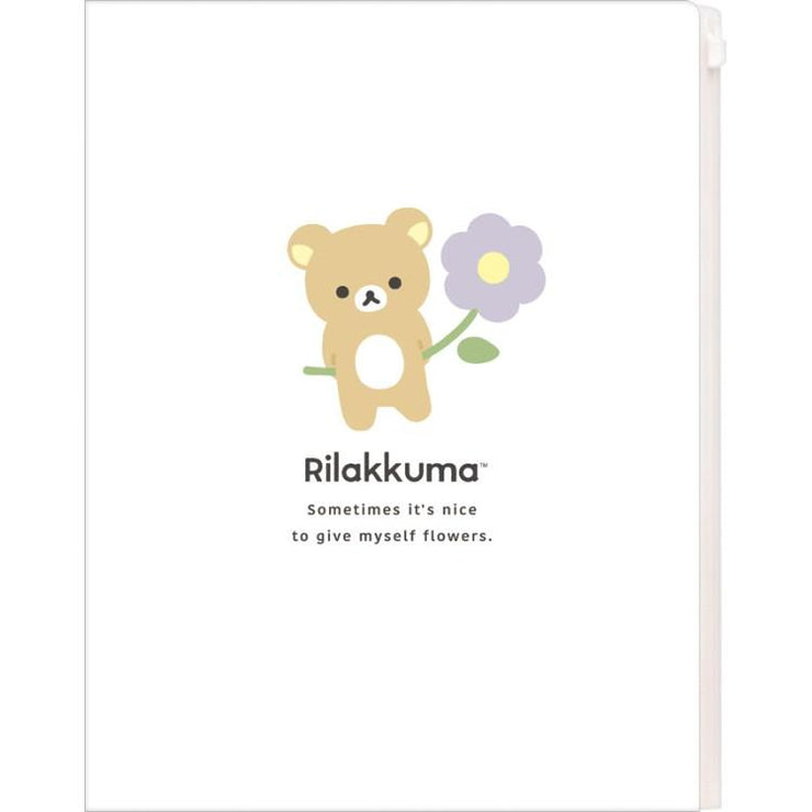 [Rilakkuma] -BASIC RILAKKUMA Flower- 6+1Pocket Plastic Document Holder - A 2025 San-X Official Japan