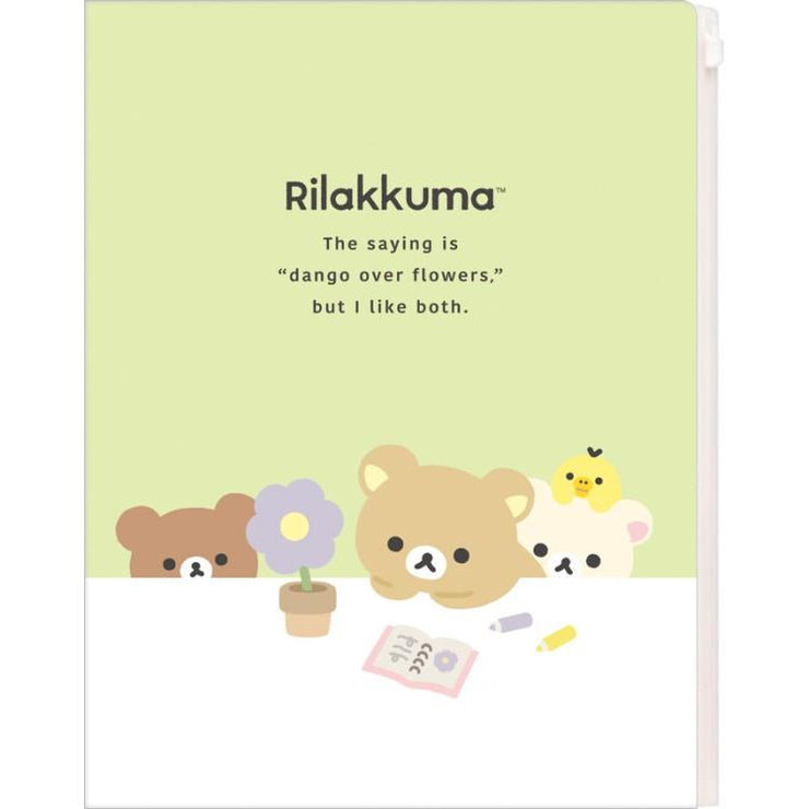 [Rilakkuma] -BASIC RILAKKUMA Flower- 6+1Pocket Plastic Document Holder - B 2025 San-X Official Japan