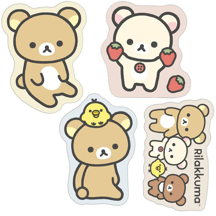 [Rilakkuma] Die-Cut Mini Envelope 4-Set San-X Official Japan 2025