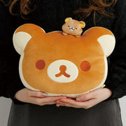[Rilakkuma] -Stay With Me- Super Mochi-Mochi Komakura Face Cushion 2025 San-X Official Japan