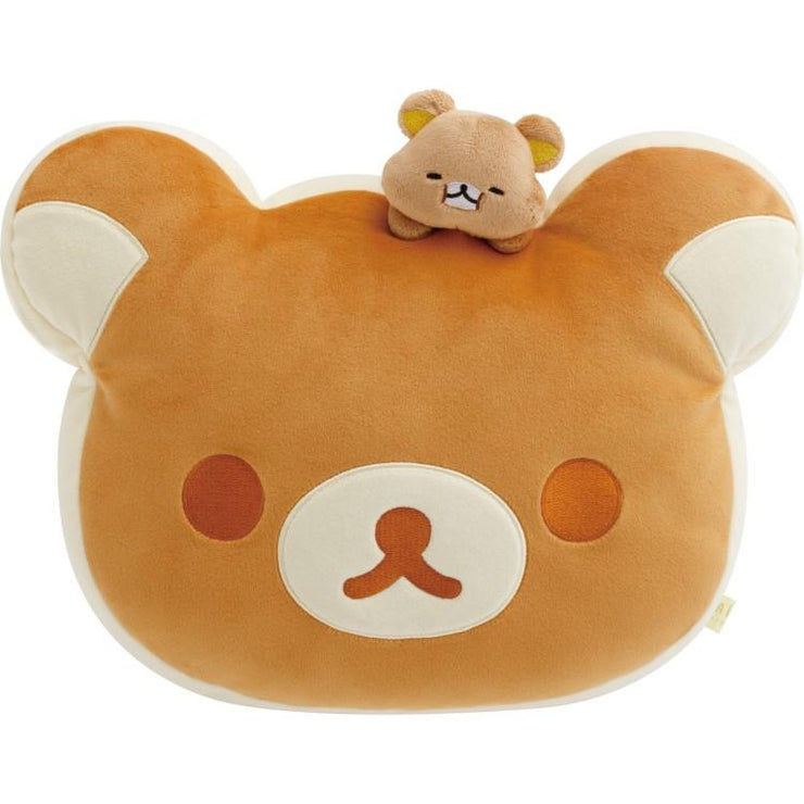 [Rilakkuma] -Stay With Me- Super Mochi-Mochi Komakura Face Cushion 2025 San-X Official Japan