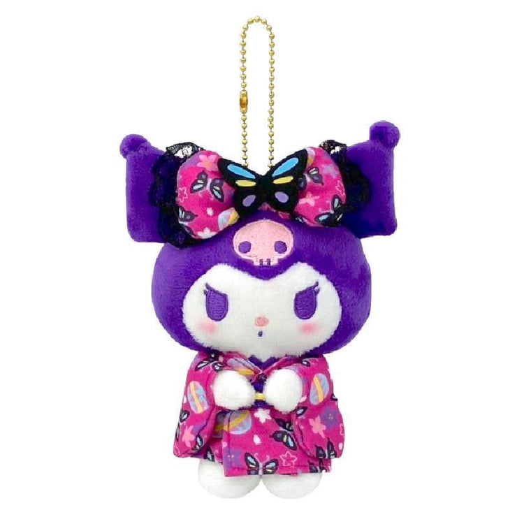 [Sanrio] Kuromi Butterfly Kimono Mascot Strap Nakajima Japan 2024