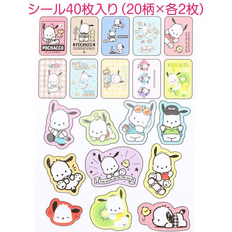 [Sanrio] Flake Sticker and Case Set -Pochacco [JUL 2023] Sanrio Japan