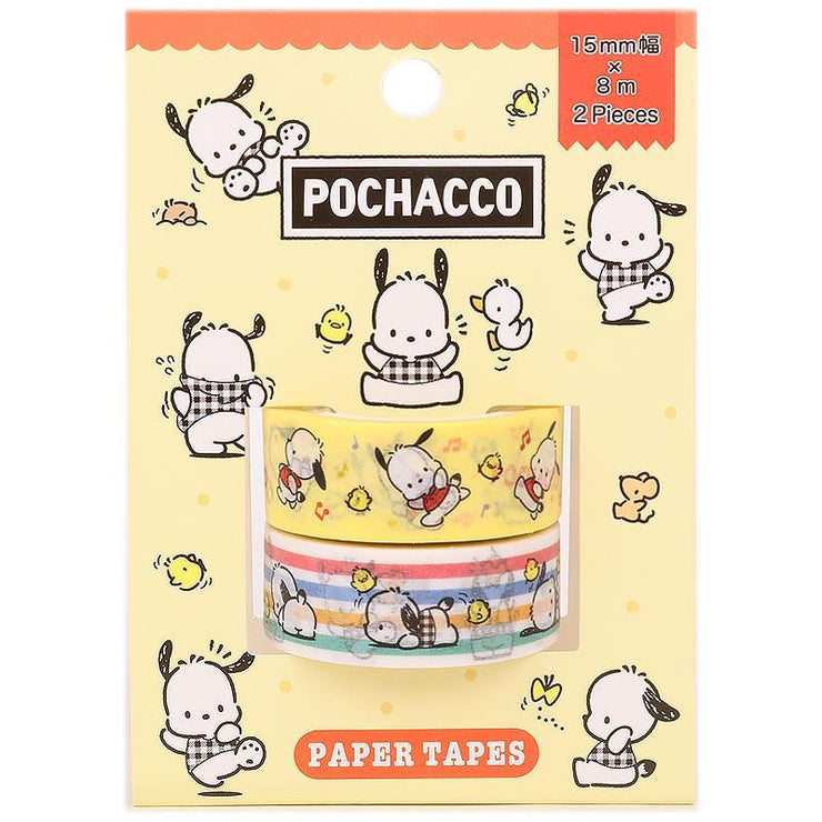 [Sanrio] Masking Tape 2pcs Set 15mm -Pochacco [JUL 2023] Sanrio Japan