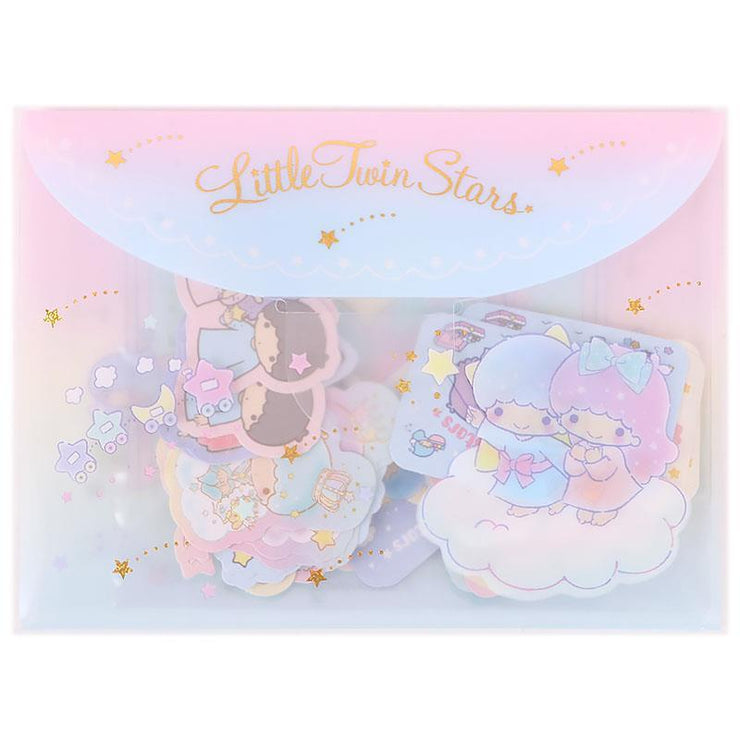 [Sanrio] Flake Sticker and Case Set -Little Twin Stars [JUL 2023] Sanrio Japan