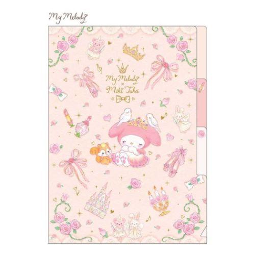 [NEW] My Melody x Takei Miki -Fairy Tale Princess- A5 3Pocket Document Holder 2023 Clothes-pin Japan