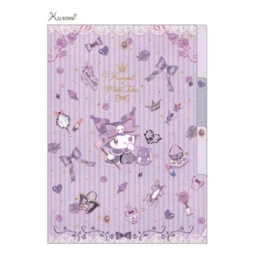 [NEW] Kuromi x Takei Miki -Dark Feminine- A5 3Pocket Document Holder 2023 Clothes-pin Japan