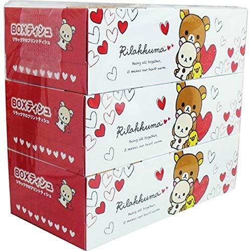 [Rilakkuma] 3x Box Tissue Set -Heart Hayashi Japan