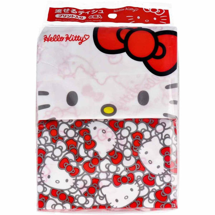 [Sanrio] Pocket Tissue 6pcs Set -Hello Kitty Hayashi Japan