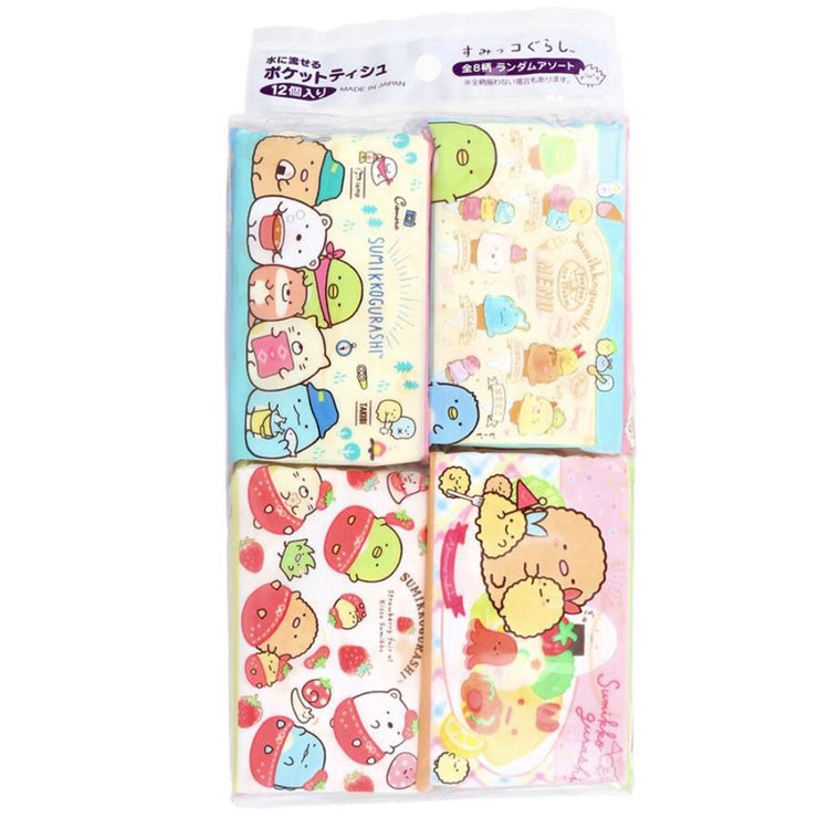[Sumikko Gurashi] Pocket Tissue 12pcs Set Hayashi Japan