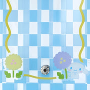 [Sanrio] Pastel Checker Design Series - Charm-Attached Transparent Pouch - Cinnamoroll [MAR 2024] Sanrio Original Japan