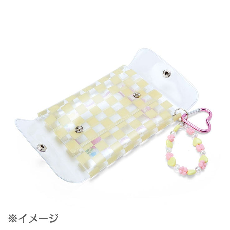 [Sanrio] Pastel Checker Design Series - Charm-Attached Transparent Pouch - Cinnamoroll [MAR 2024] Sanrio Original Japan