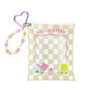 [Sanrio] Pastel Checker Design Series - Charm-Attached Transparent Pouch - Hello Kitty [MAR 2024] Sanrio Original Japan