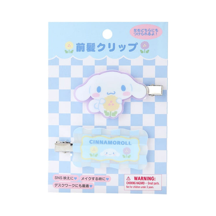 [Sanrio] Pastel Checker Design Series - Bangs Clip - Cinnamoroll [MAR 2024] Sanrio Original Japan