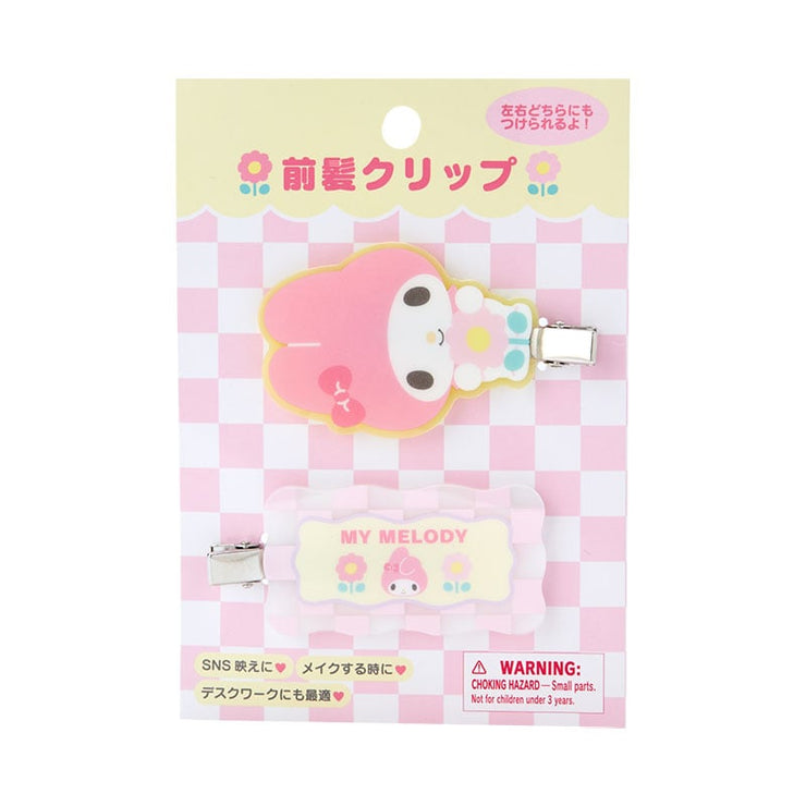 [Sanrio] Pastel Checker Design Series - Bangs Clip - My Melody [MAR 2024] Sanrio Original Japan