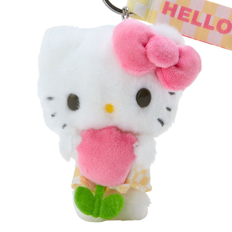 [TAW&TOE X SANRIO] / ☆ HELLO KITTY スカーフ Set / CREAM Sanrio] Pastel Checker Design Series - Mascot Strap - Hello