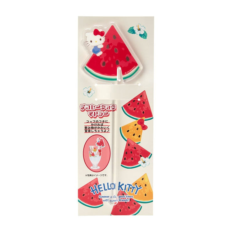 [Sanrio] Decoration Stirrer - Colorful Fruits -Hello Kitty  [APR 2024] Sanrio Original Japan