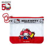 [Clearance]#[Sanrio] Hello Kitty 50th -HELLO EVERYONE! Design Series- Vinyl Flat Pouch - My Melody [APR 2024] Sanrio Original Japan