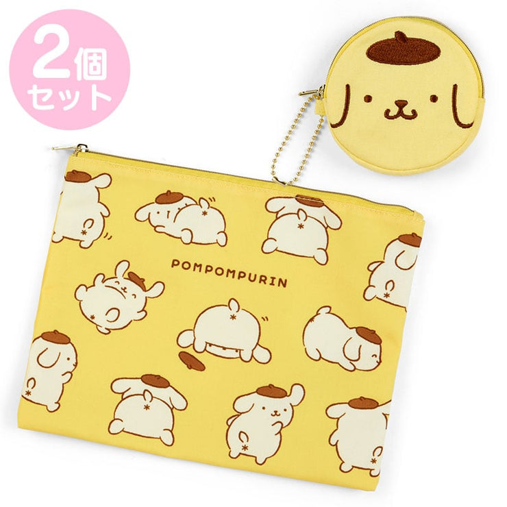 [Sanrio] Pom Pom Purin -Oshiri Puri Puri Purin Design Series- 2x Pouch Set [APR 2024] Sanrio Original Japan