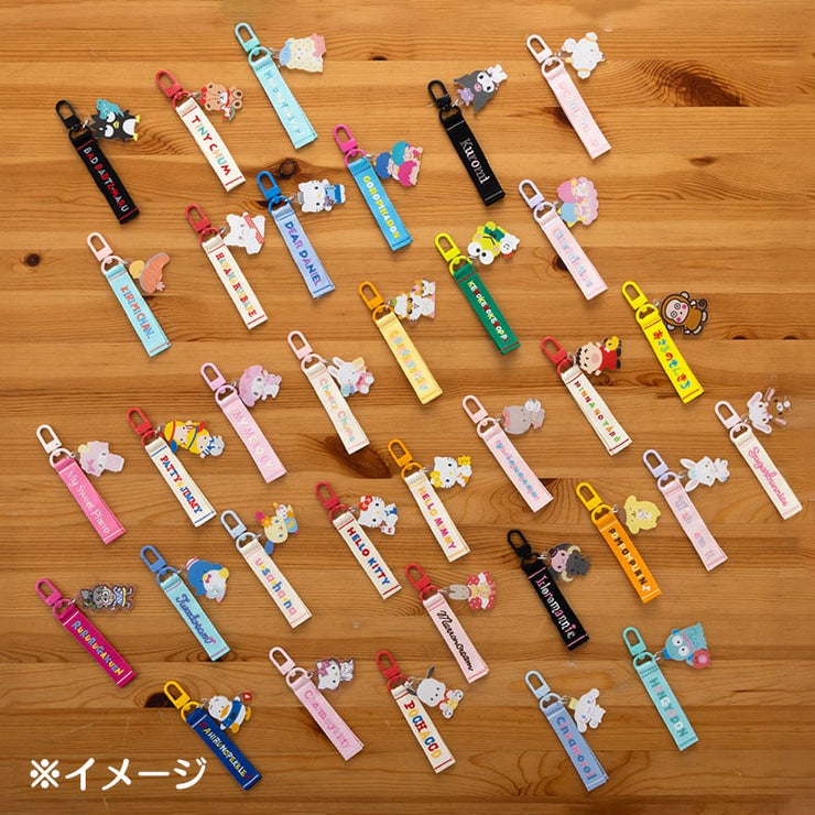 [Sanrio] Logo Embroidery Tag Keychain Strap [APR 2024] Sanrio Original Japan