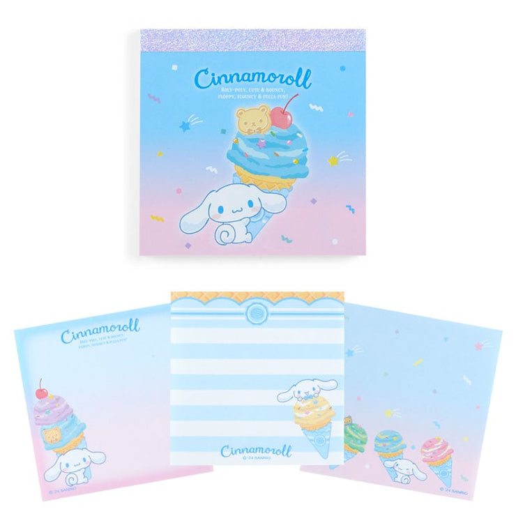 [Sanrio] Ice Party Design Stationery Series- Memo Pad -Cinnamoroll [MAY 2024] Sanrio Original Japan
