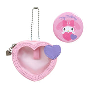 [Clearance]#[Sanrio] Colorful Heart -Mini Pouch with Badge -My Melody [MAY 2024] Sanrio Original Japan