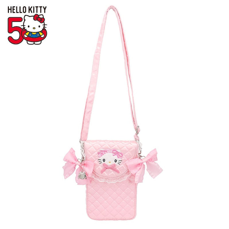 [Sanrio] Hello Kitty 50th Anniversary Pink Quilt Series - Shoulder Bag [JUL 2024] Shobido Japan