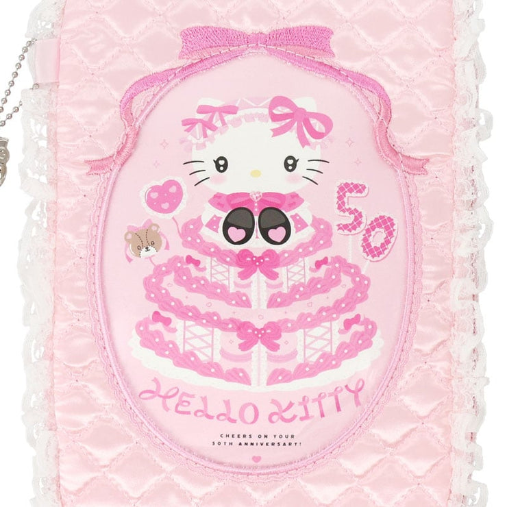 [Sanrio] Hello Kitty 50th Anniversary Pink Quilt Series - Multi Pouch [JUL 2024] Shobido Japan