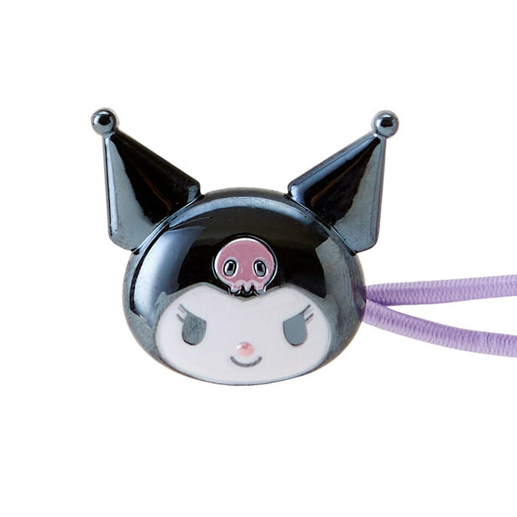 [Sanrio] Mascot Hair Tie -Kuromi Black [JUL 2024] Sanrio Original Japan