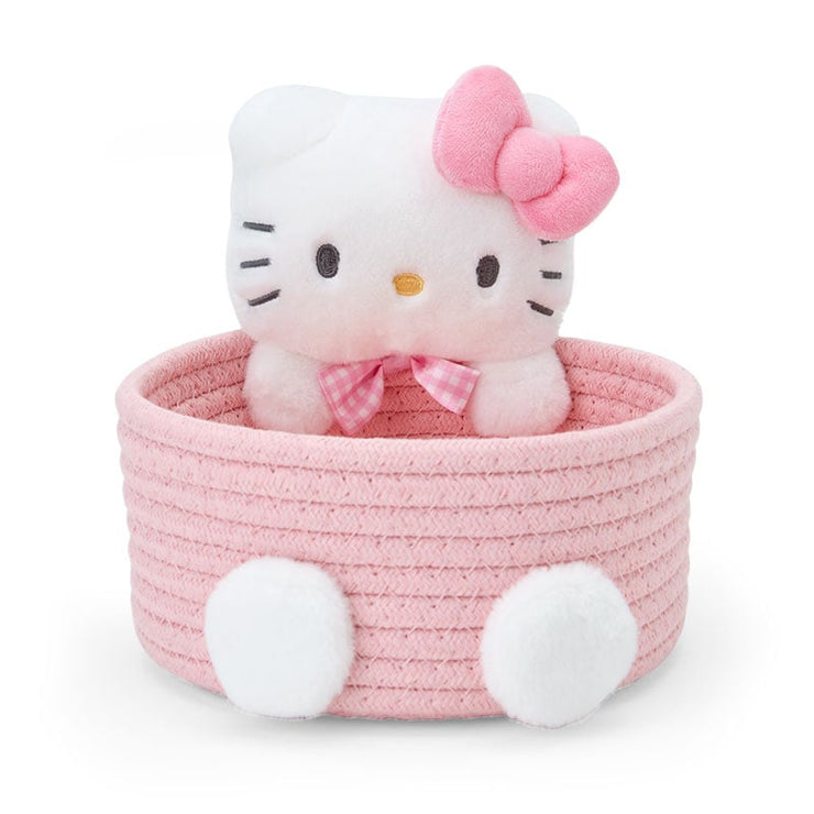 [Sanrio] Rope Basket w/Mascot M-Size -Hello Kitty [JUL 2024] Sanrio Original Japan