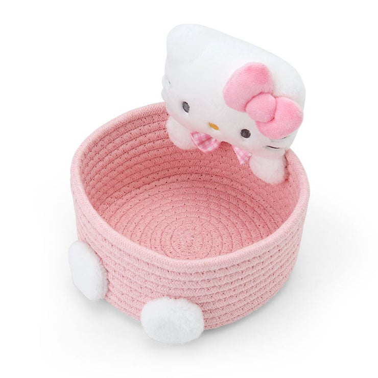 [Sanrio] Rope Basket w/Mascot M-Size -Hello Kitty [JUL 2024] Sanrio Original Japan