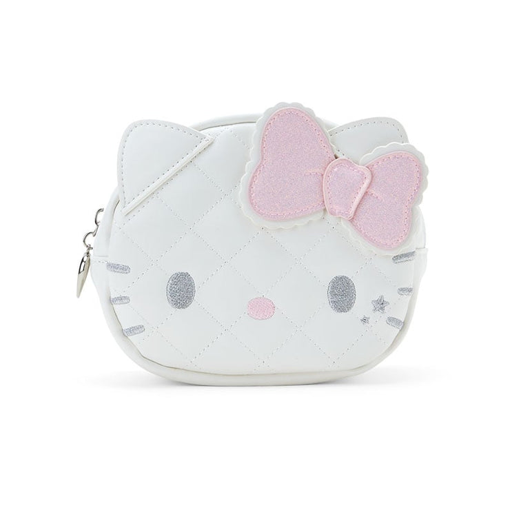 [Sanrio] -Hello Kitty Angel & Little Devil Design Series- Face-Shaped Pouch - Angel [AUG 2024] Sanrio Original Japan